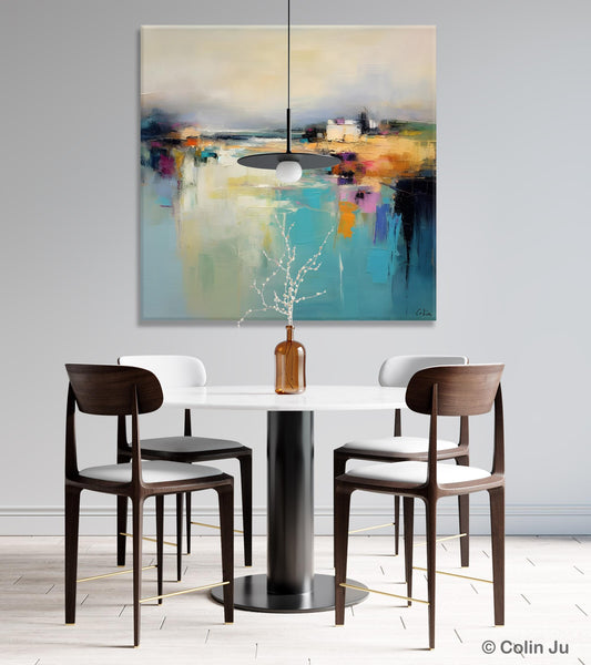 Abstract Landscape Painting on Canvas, Extra Large Original Artwork, Large Paintings for Bedroom, Oversized Contemporary Wall Art Paintings-Grace Painting Crafts