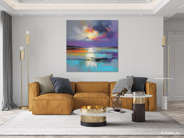 Large Abstract Painting for Living Room, Original Abstract Wall Art, Landscape Acrylic Art, Landscape Canvas Art, Hand Painted Canvas Art-Grace Painting Crafts