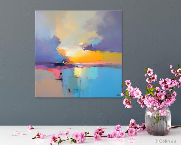Original Modern Wall Art Painting, Abstract Landscape Paintings, Canvas Painting for Living Room, Oversized Contemporary Abstract Artwork-Grace Painting Crafts