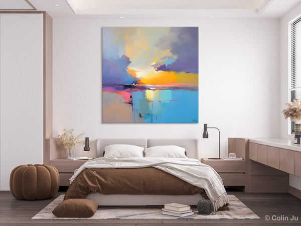 Original Modern Wall Art Painting, Abstract Landscape Paintings, Canvas Painting for Living Room, Oversized Contemporary Abstract Artwork-Grace Painting Crafts