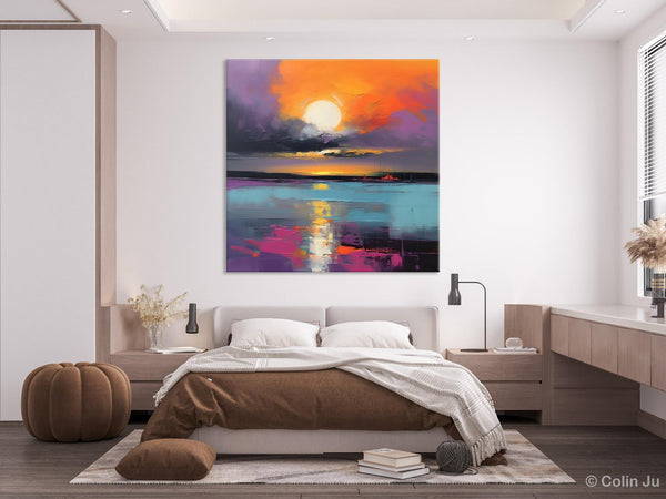 Abstract Landscape Artwork, Landscape Painting on Canvas, Hand Painted Canvas Art, Contemporary Wall Art Paintings, Extra Large Original Art-Grace Painting Crafts