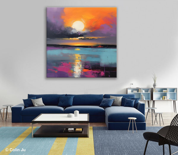 Abstract Landscape Artwork, Landscape Painting on Canvas, Hand Painted Canvas Art, Contemporary Wall Art Paintings, Extra Large Original Art-Grace Painting Crafts