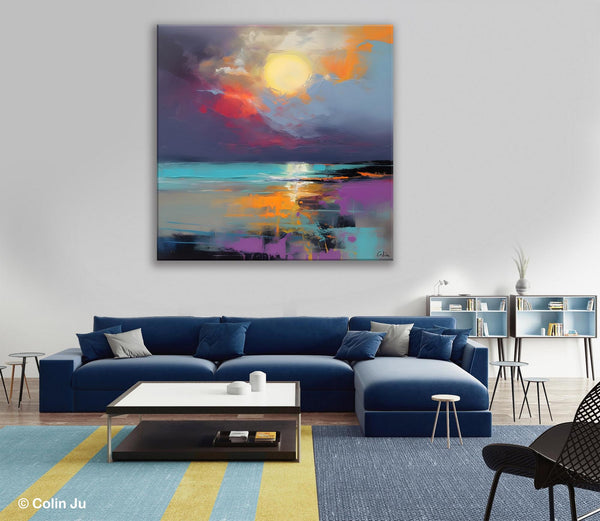 Abstract Landscape Paintings, Simple Wall Art Ideas, Original Landscape Abstract Painting, Large Landscape Canvas Paintings, Buy Art Online-Grace Painting Crafts
