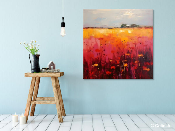 Contemporary Wall Art Paintings, Large Acrylic Paintings on Canvas, Abstract Landscape Paintings for Living Room, Landscape Canvas Art-Grace Painting Crafts