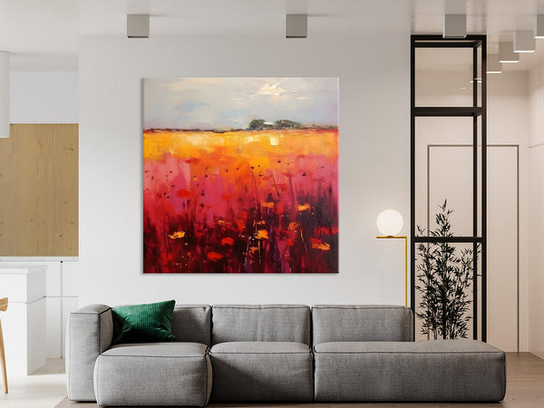 Contemporary Wall Art Paintings, Large Acrylic Paintings on Canvas, Abstract Landscape Paintings for Living Room, Landscape Canvas Art-Grace Painting Crafts