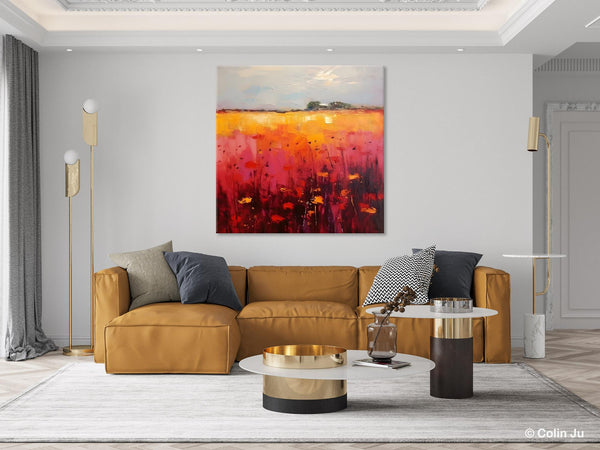 Contemporary Wall Art Paintings, Large Acrylic Paintings on Canvas, Abstract Landscape Paintings for Living Room, Landscape Canvas Art-Grace Painting Crafts