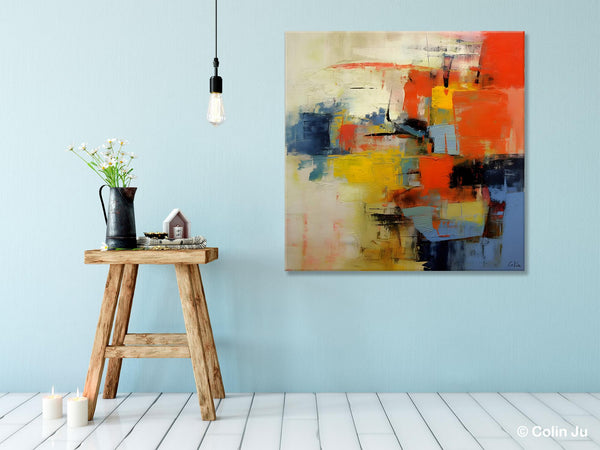 Abstract Wall Paintings, Contemporary Wall Art Paintings, Extra Large Paintings for Dining Room, Hand Painted Canvas Art, Original Artowrk-Grace Painting Crafts