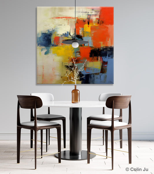 Abstract Wall Paintings, Contemporary Wall Art Paintings, Extra Large Paintings for Dining Room, Hand Painted Canvas Art, Original Artowrk-Grace Painting Crafts