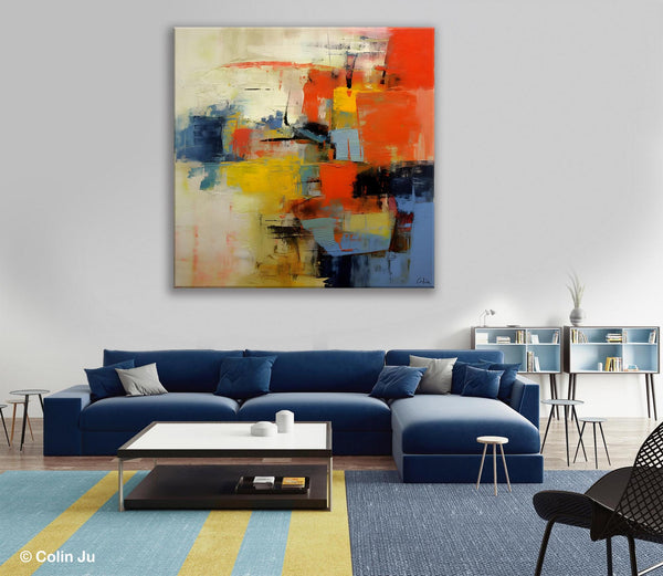 Abstract Wall Paintings, Contemporary Wall Art Paintings, Extra Large Paintings for Dining Room, Hand Painted Canvas Art, Original Artowrk-Grace Painting Crafts