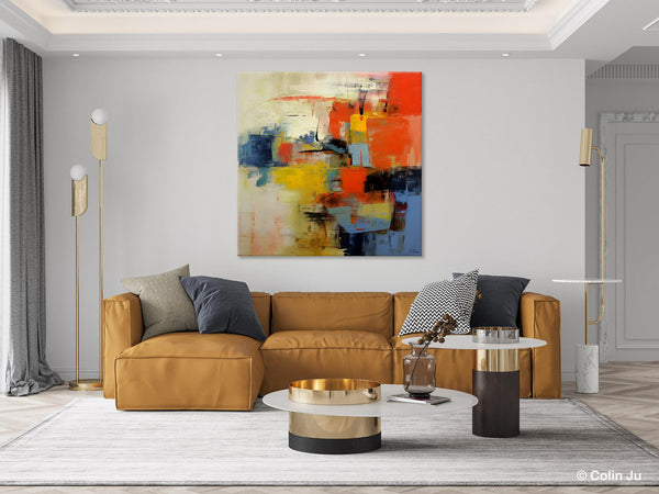Abstract Wall Paintings, Contemporary Wall Art Paintings, Extra Large Paintings for Dining Room, Hand Painted Canvas Art, Original Artowrk-Grace Painting Crafts