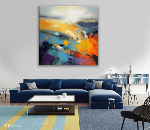 Acrylic Painting for Living Room, Heavy Texture Painting, Contemporary Abstract Artwork, Oversized Wall Art Paintings, Original Modern Paintings on Canvas-Grace Painting Crafts