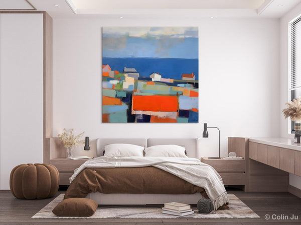 Large Art Painting for Living Room, Original Landscape Canvas Art, Oversized Landscape Wall Art Paintings, Contemporary Acrylic Painting on Canvas-Grace Painting Crafts