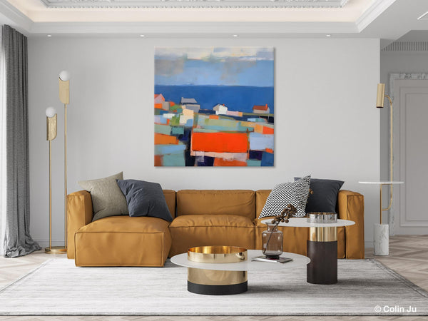 Large Art Painting for Living Room, Original Landscape Canvas Art, Oversized Landscape Wall Art Paintings, Contemporary Acrylic Painting on Canvas-Grace Painting Crafts