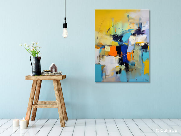 Contemporary Abstract Art, Bedroom Canvas Art Ideas, Large Painting for Sale, Buy Large Paintings Online, Original Modern Abstract Art-Grace Painting Crafts