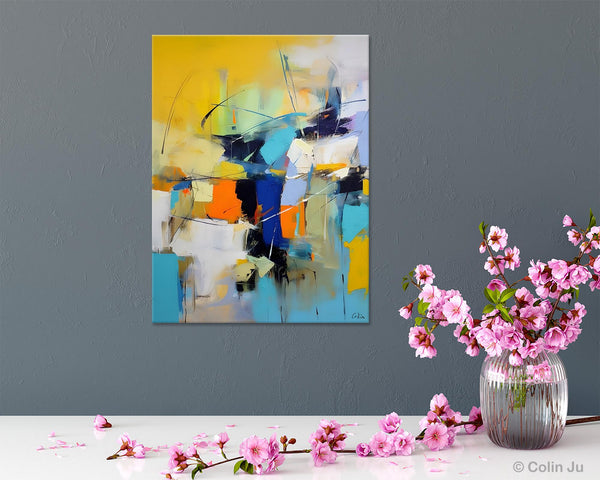 Contemporary Abstract Art, Bedroom Canvas Art Ideas, Large Painting for Sale, Buy Large Paintings Online, Original Modern Abstract Art-Grace Painting Crafts