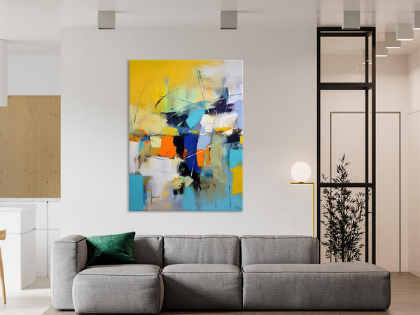 Contemporary Abstract Art, Bedroom Canvas Art Ideas, Large Painting for Sale, Buy Large Paintings Online, Original Modern Abstract Art-Grace Painting Crafts