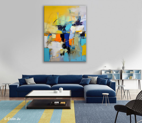 Contemporary Abstract Art, Bedroom Canvas Art Ideas, Large Painting for Sale, Buy Large Paintings Online, Original Modern Abstract Art-Grace Painting Crafts