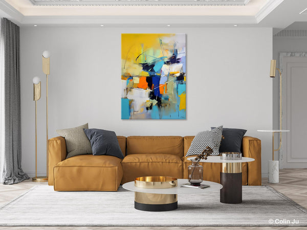 Contemporary Abstract Art, Bedroom Canvas Art Ideas, Large Painting for Sale, Buy Large Paintings Online, Original Modern Abstract Art-Grace Painting Crafts