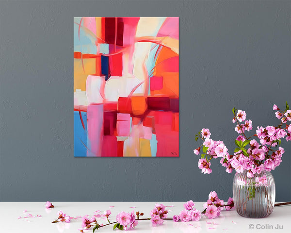 Hand Painted Wall Painting, Abstract Acrylic Painting for Bedroom, Original Modern Abstract Art, Extra Large Painting Ideas for Bedroom-Grace Painting Crafts
