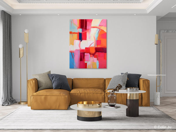 Hand Painted Wall Painting, Abstract Acrylic Painting for Bedroom, Original Modern Abstract Art, Extra Large Painting Ideas for Bedroom-Grace Painting Crafts
