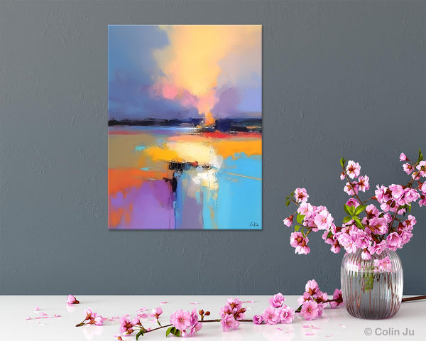 Canvas Painting for Bedroom, Landscape Canvas Painting, Abstract Landscape Painting, Original Landscape Art, Large Wall Art Paintings for Living Room-Grace Painting Crafts