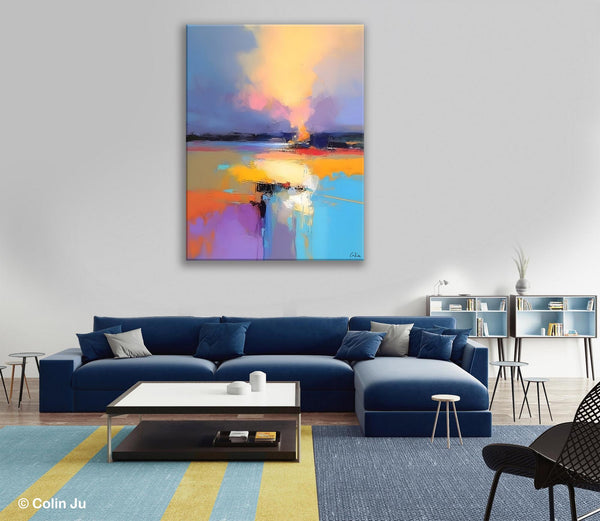 Canvas Painting for Bedroom, Landscape Canvas Painting, Abstract Landscape Painting, Original Landscape Art, Large Wall Art Paintings for Living Room-Grace Painting Crafts