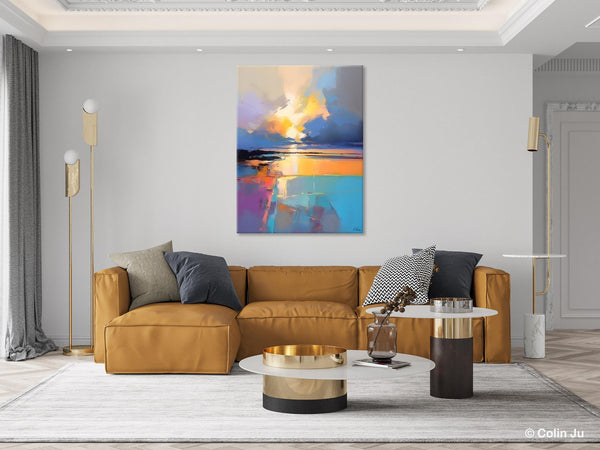 Landscape Canvas Painting, Abstract Landscape Painting, Original Landscape Art, Canvas Painting for Bedroom, Large Wall Art Paintings for Living Room-Grace Painting Crafts