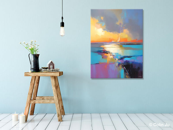 Original Modern Wall Art Painting, Canvas Painting for Living Room, Abstract Landscape Paintings, Oversized Contemporary Abstract Artwork-Grace Painting Crafts