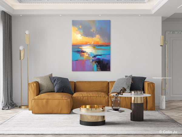 Original Modern Wall Art Painting, Canvas Painting for Living Room, Abstract Landscape Paintings, Oversized Contemporary Abstract Artwork-Grace Painting Crafts