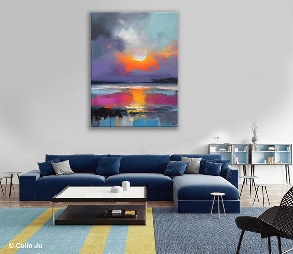 Contemporary Canvas Wall Art, Abstract Paintings for Bedroom, Original Hand Painted Oil Paintings, Canvas Paintings Behind Sofa, Buy Paintings Online-Grace Painting Crafts
