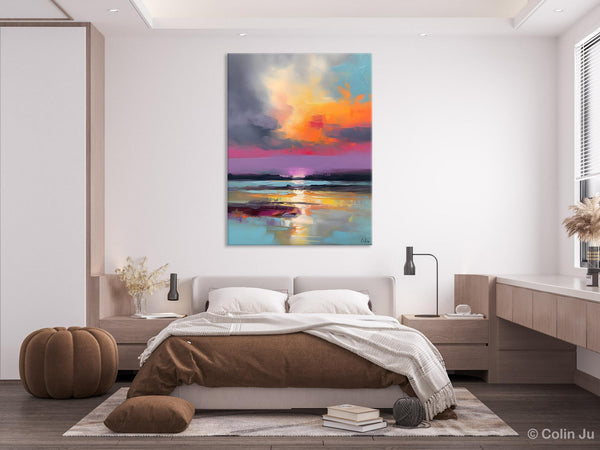 Canvas Painting for Living Room, Abstract Landscape Paintings, Original Modern Wall Art Painting, Oversized Contemporary Abstract Artwork-Grace Painting Crafts