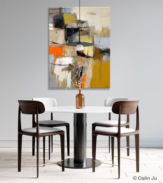 Acrylic Abstract Painting Behind Sofa, Large Painting on Canvas, Living Room Wall Art Paintings, Original Abstract Painting on Canvas-Grace Painting Crafts