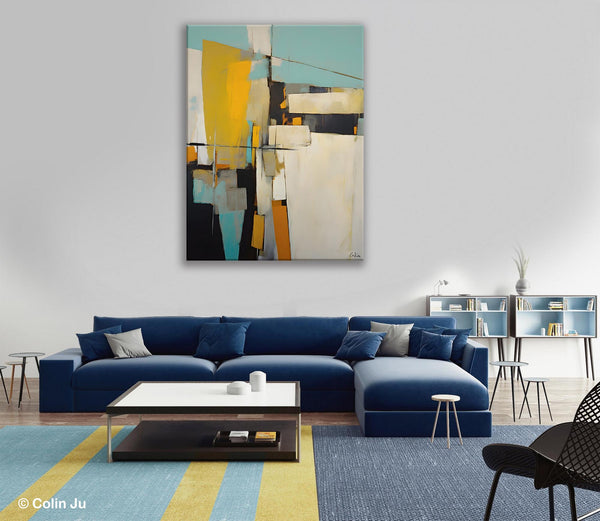 Large Paintings for Living Room, Hand Painted Acrylic Painting, Bedroom Wall Art Paintings, Original Modern Contemporary Art, Abstract Paintings for Dining Room-Grace Painting Crafts