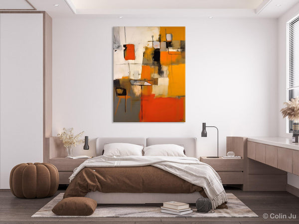 Modern Paintings Behind Sofa, Acrylic Paintings on Canvas, Abstract Painting for Living Room, Original Contemporary Canvas Wall Art-Grace Painting Crafts