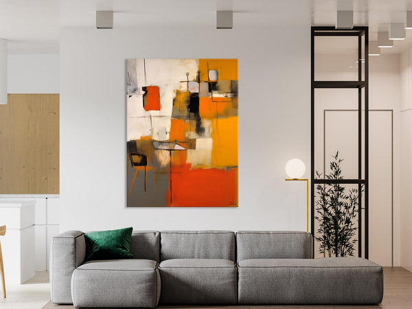 Modern Paintings Behind Sofa, Acrylic Paintings on Canvas, Abstract Painting for Living Room, Original Contemporary Canvas Wall Art-Grace Painting Crafts