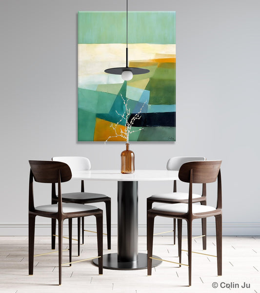 Dining Room Wall Art Ideas, Abstract Modern Painting, Acrylic Canvas Paintings, Original Geometric Canvas Art, Contemporary Art Painting-Grace Painting Crafts