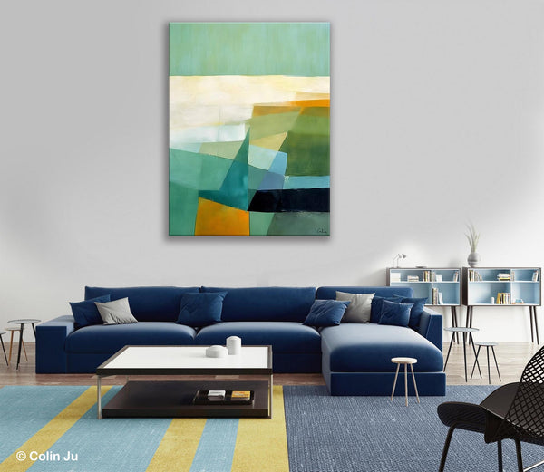 Dining Room Wall Art Ideas, Abstract Modern Painting, Acrylic Canvas Paintings, Original Geometric Canvas Art, Contemporary Art Painting-Grace Painting Crafts