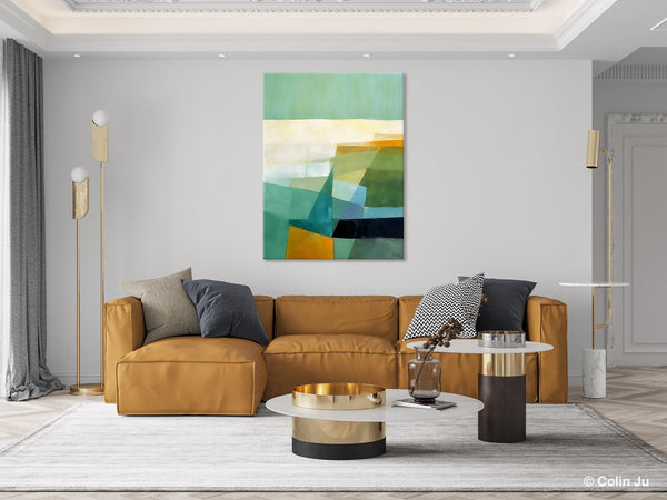 Dining Room Wall Art Ideas, Abstract Modern Painting, Acrylic Canvas Paintings, Original Geometric Canvas Art, Contemporary Art Painting-Grace Painting Crafts