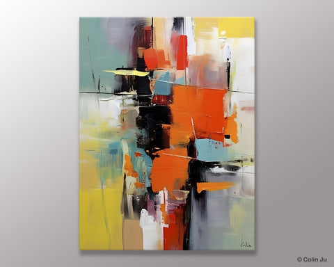 Abstract Acrylic Paintings for Living Room, Modern Contemporary