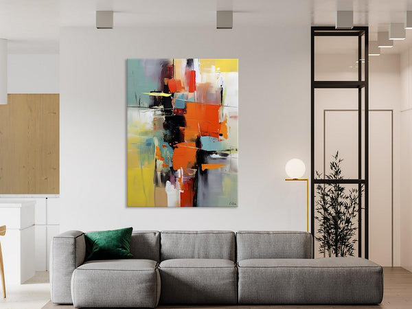 Abstract Canvas Painting, Modern Paintings for Living Room, Huge Painting for Sale, Original Hand Painted Wall Art-Grace Painting Crafts