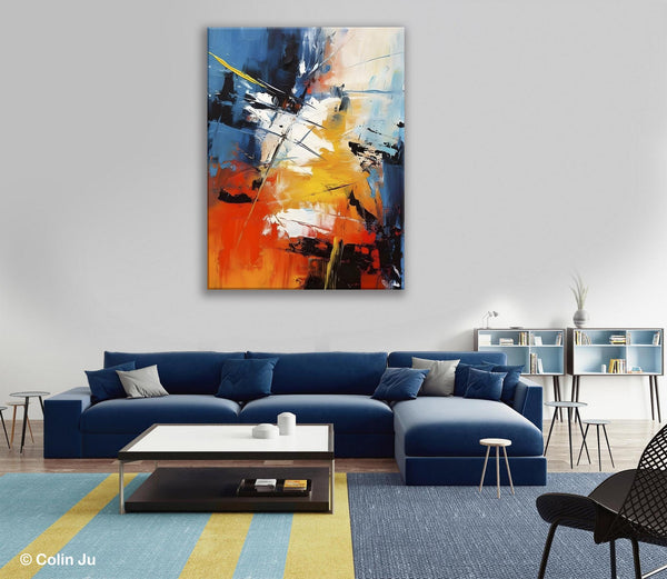 Paintings for Living Room, Abstract Acrylic Painting, Abstract Painting Ideas for Bedroom, Original Abstract Canvas Paintings, Hand Painted Wall Painting-Grace Painting Crafts