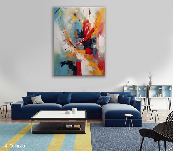 Simple Modern Art, Extra Large Wall Art Paintings, Original Abstract Painting, Acrylic Painting on Canvas, Large Paintings for Living Room-Grace Painting Crafts