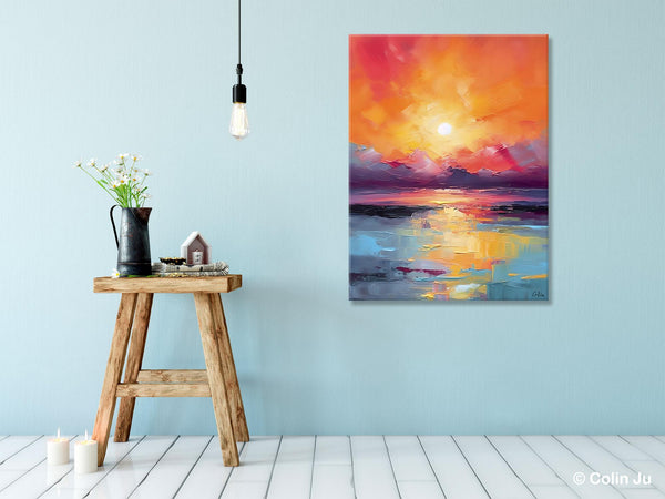 Abstract Landscape Painting, Canvas Painting for Dining Room, Landscape Canvas Painting, Original Landscape Art, Large Wall Art Paintings for Living Room-Grace Painting Crafts