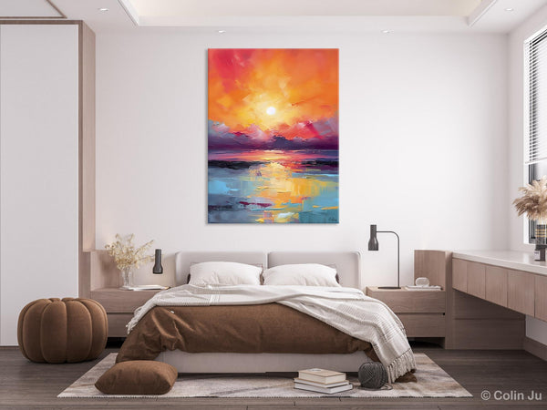 Abstract Landscape Painting, Canvas Painting for Dining Room, Landscape Canvas Painting, Original Landscape Art, Large Wall Art Paintings for Living Room-Grace Painting Crafts