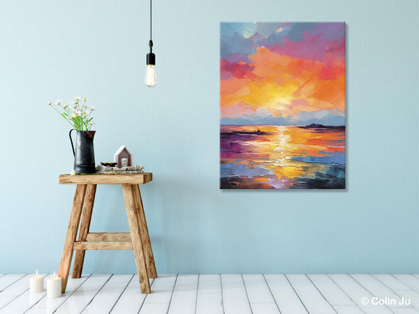 Hand Painted Canvas Art, Abstract Landscape Artwork, Original Landscape Painting on Canvas, Contemporary Wall Art Paintings, Huge Canvas Art-Grace Painting Crafts