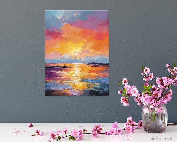Hand Painted Canvas Art, Abstract Landscape Artwork, Original Landscape Painting on Canvas, Contemporary Wall Art Paintings, Huge Canvas Art-Grace Painting Crafts