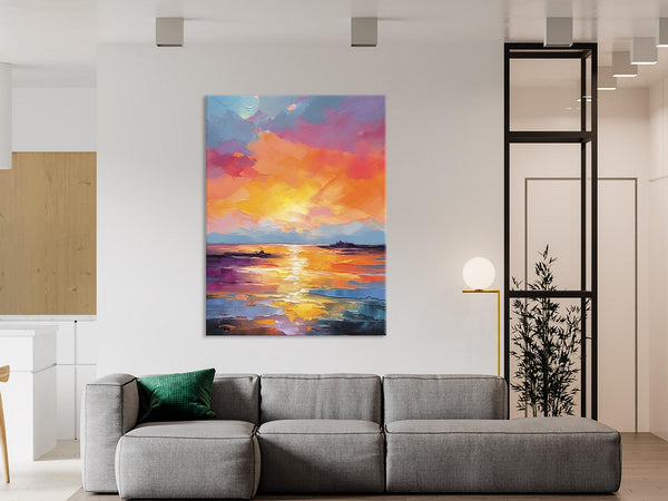 Hand Painted Canvas Art, Abstract Landscape Artwork, Original Landscape Painting on Canvas, Contemporary Wall Art Paintings, Huge Canvas Art-Grace Painting Crafts