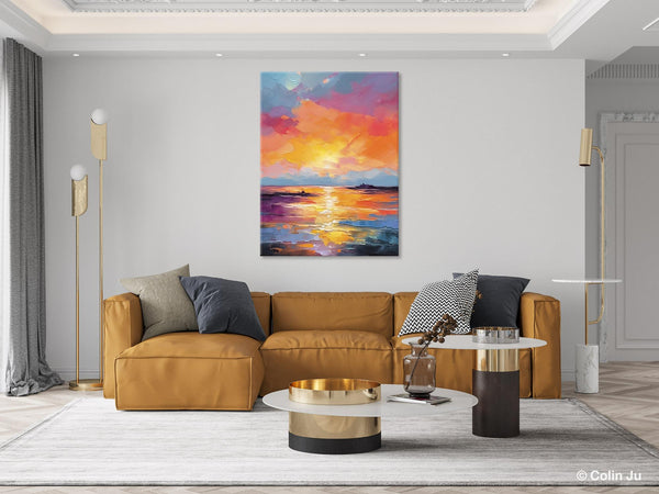 Hand Painted Canvas Art, Abstract Landscape Artwork, Original Landscape Painting on Canvas, Contemporary Wall Art Paintings, Huge Canvas Art-Grace Painting Crafts