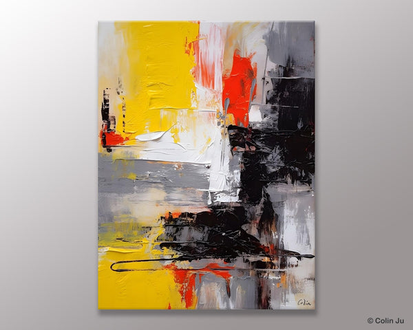 Original Abstract Art, Contemporary Acrylic Painting, Hand Painted Canvas Art, Modern Wall Art Ideas for Dining Room, Large Canvas Paintings-Grace Painting Crafts