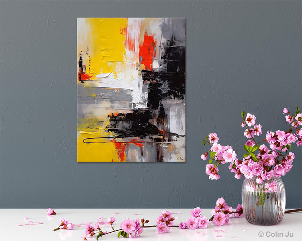 Original Abstract Art, Contemporary Acrylic Painting, Hand Painted Canvas Art, Modern Wall Art Ideas for Dining Room, Large Canvas Paintings-Grace Painting Crafts